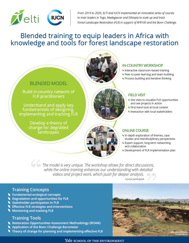 Blended training to equip leaders in Africa withknowledge and tools for forest landscape restoration