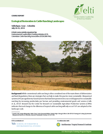 Ecological Restoration in Cattle Ranching Landscapes