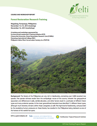 Forest Restoration Research Training