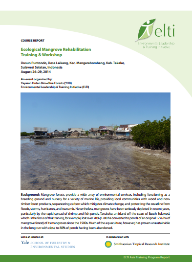 Ecological Mangrove Rehabilitation Training & Workshop