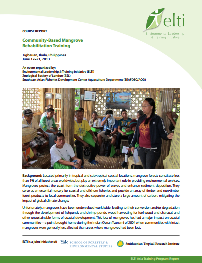 Community-Based Mangrove Rehabilitation Training