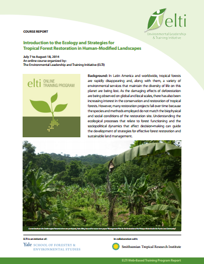 Introduction to the Ecology and Strategies for Tropical Forest Restoration in Human-Modified Landscapes