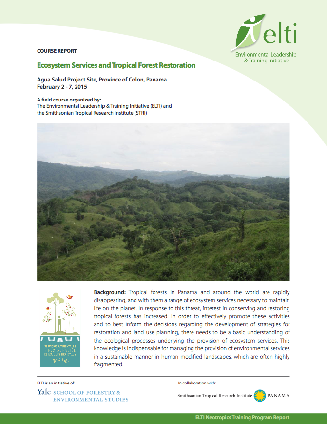 Ecosystem Services and Tropical Forest Restoration