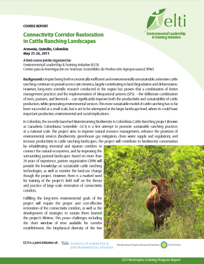 Connectivity Corridor Restoration in Cattle Ranching Landscapes