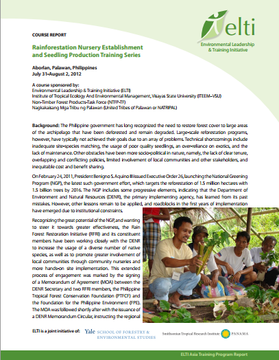 Rainforestation Nursery Establishment and Seedling Production Training Series