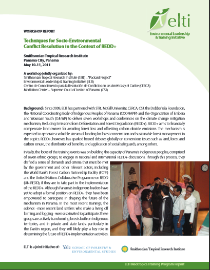 Techniques for Socio-Environmental Conflict Resolution in the Context of REDD+