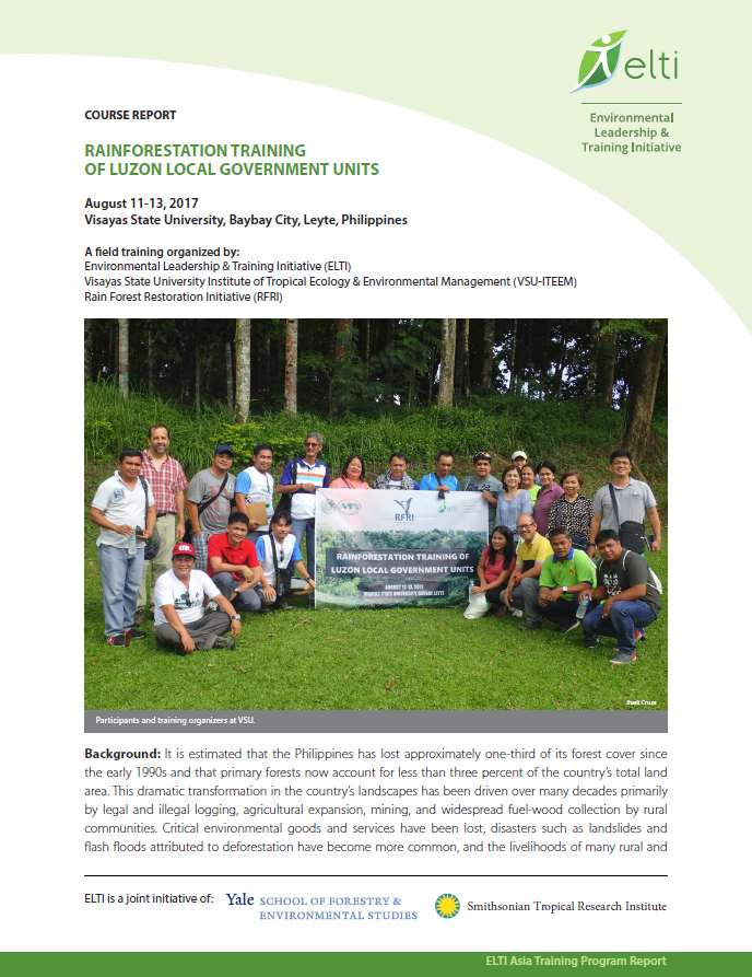 Rainforestation Training of Luzon Local Government Units