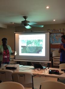 Participants learn about restoring degraded agricultural lands in Haiti.