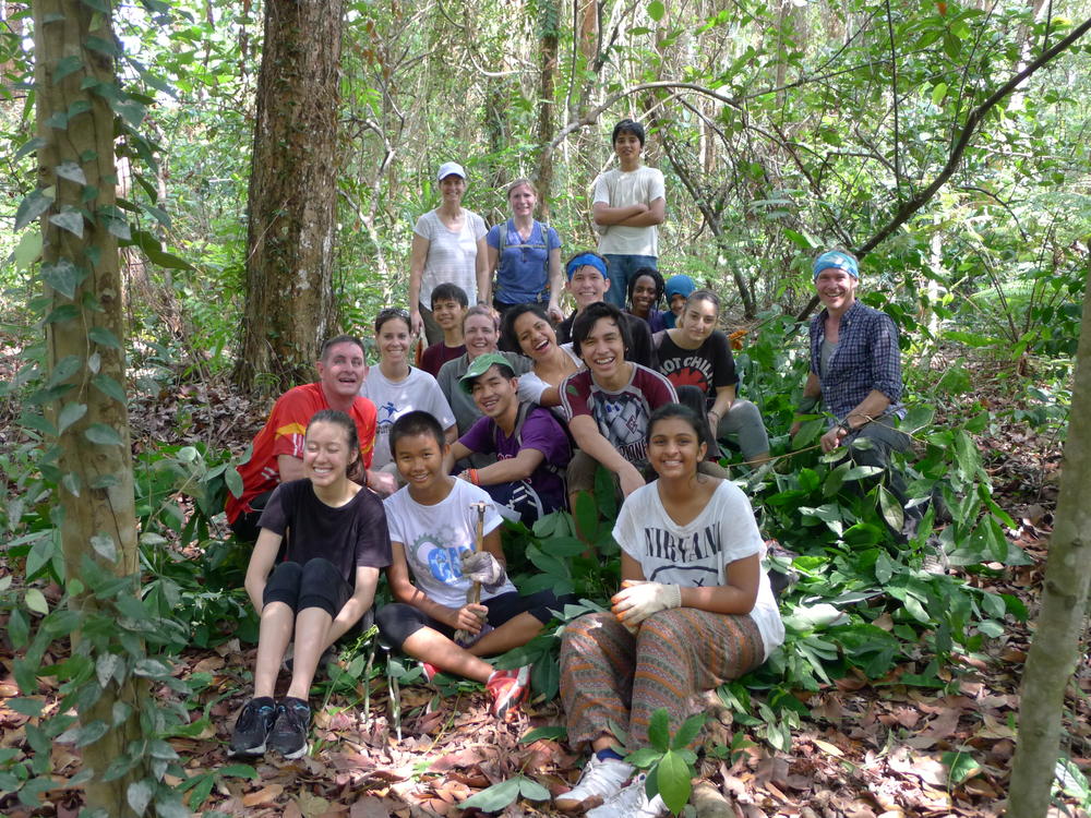 UWC group weeding at Tyersal forest